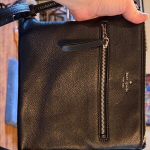 Kate Spade Black Leather Messenger Bag